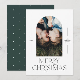 Modern elegant typography green 1 photo Christmas