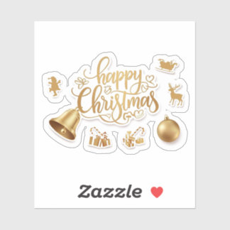 Modern elegant typography happy christmas