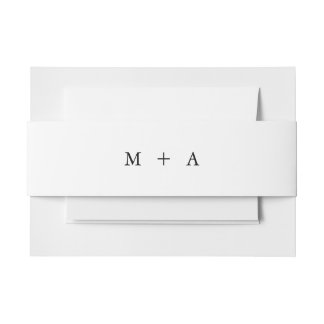 Modern Elegant Typography Invitation Belly Band