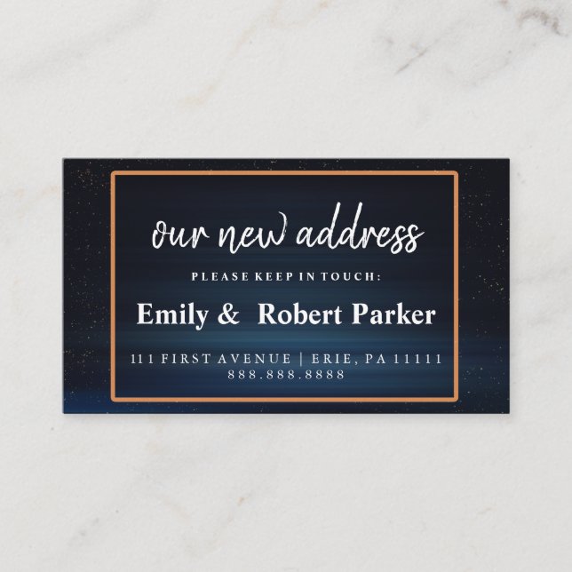 Modern Elegant Typography New Address Insert (Front)