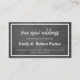 Modern Elegant Typography New Address Insert