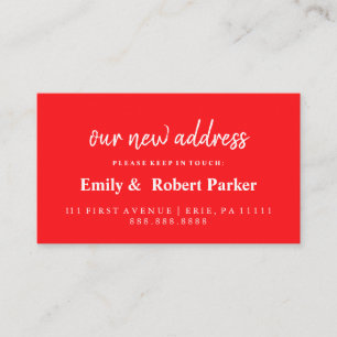 Modern Elegant Typography New Address Insert