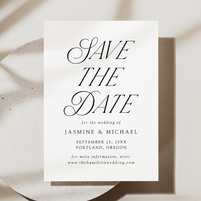 Modern Elegant Typography Wedding Save The Date (Creator Uploaded)