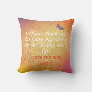 Modern Elegant Unique Mom Keepsake Mothers Day Throw Pillow
