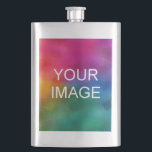 Modern Elegant Upload Your Image Photo Or Logo Hip Flask<br><div class="desc">Modern Elegant Upload Your Image Photo Picture Or Business Logo Here Template Classic Flask.</div>