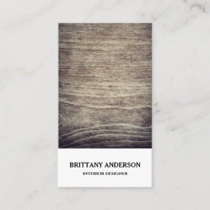 Modern Elegant Vintage Rustic Wood Monogram Business Card