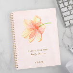 Modern elegant watercolor floral pink  planner<br><div class="desc">Blush pink beautiful hand-painted flower on a light blush washed watercolor background making a modern sophisticated feminine name personalized planner with minimal style typography script. Ideal gift for landscape designers, florists, makeup artists, cosmetologists, personal stylists, hairstylists, beauty specialists, nail technicians, interior designers, painters, lifestyle bloggers, boutique owners, beauticians, lip colour...</div>