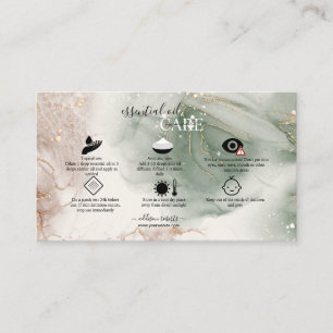 Modern Elegant Watercolor Green essential oil  Business Card