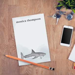 Modern Elegant Watercolor Simple Ocean Shark Post-it Notes