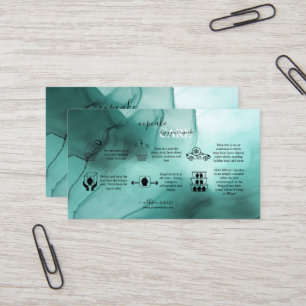 Modern Elegant Watercolor Teal Cupcake Care  Busin Business Card