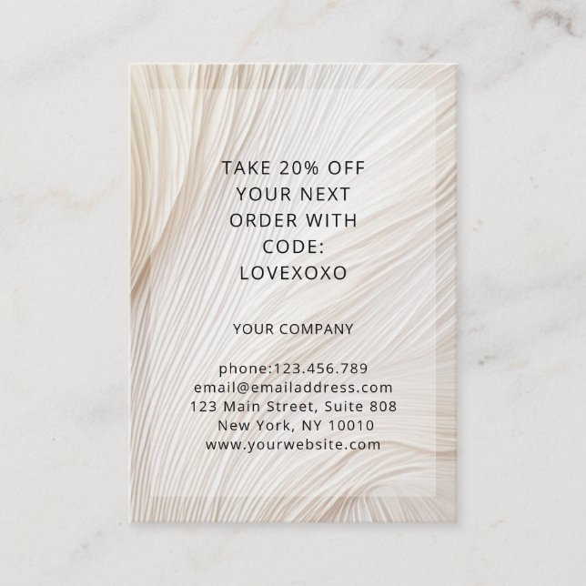 Modern Elegant Wave Discount Card (Front)