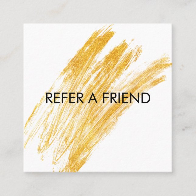 Modern Elegant Wave Glitter Referral Card (Front)
