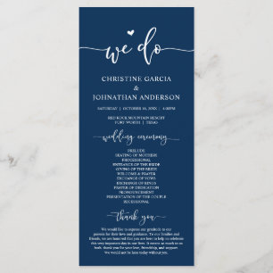 Modern Elegant, We Do, Wedding Ceremony Program