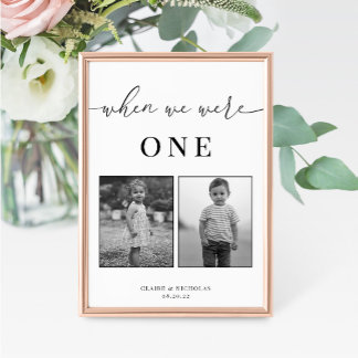 Modern Elegant Wedding Age Table Number Card