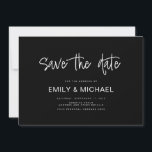 Modern Elegant Wedding Announcement Save the Date<br><div class="desc">A simple modern elegant save the date wedding announcement card. Personalize this minimalist black and white wedding invitation design to have your personal details and message.</div>