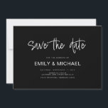 Modern Elegant Wedding Announcement Save the Date<br><div class="desc">A simple modern elegant save the date wedding announcement card. Personalize this minimalist black and white wedding invitation design to have your personal details and message.</div>