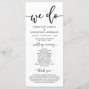 Modern elegant, Wedding Ceremony Program