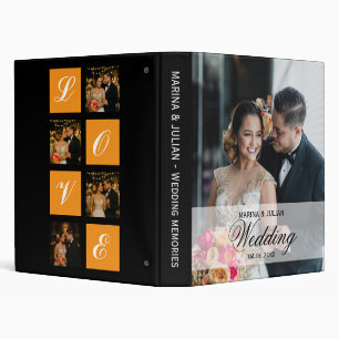 Modern elegant wedding custom photo album  binder