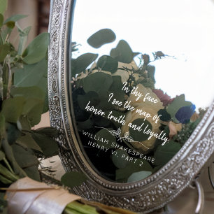 Modern Elegant Wedding Glass Decal Love Quote