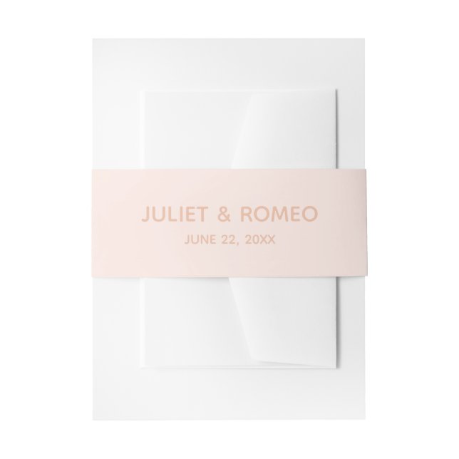 Modern Elegant Wedding Invitation Belly Band (Front Example)