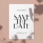 Modern Elegant Wedding | Minimalist Photo & QR Save The Date<br><div class="desc">This modern save the date wedding card features bold minimalist typography on the front and a photo layout on the back with space for your wedding website and QR code. Designed to make a strong first impression, it’s perfect for announcing your wedding in a clean, contemporary style. Personalize the card...</div>