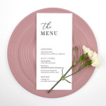 Modern Elegant Wedding Reception Menu<br><div class="desc">This modern,  elegant wedding menu features a minimalist design,  classic serif font,  and elegant script font. Check out other items in the "Modern Elegant" collection.</div>