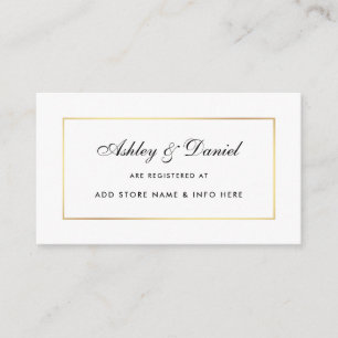 Modern Elegant Wedding Registry Insert Card B