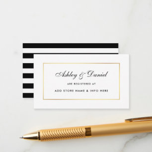 Modern Elegant Wedding Registry Insert Card S