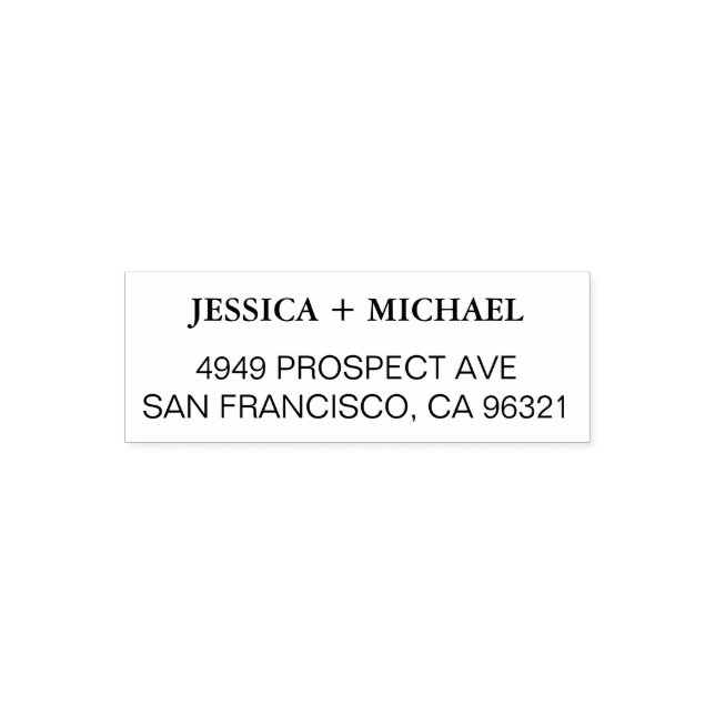 Modern Elegant Wedding Return Address Custom Self-inking Stamp (Design)