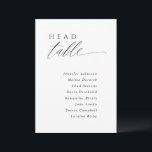 Modern Elegant Wedding Seating Chart Head Table Invitation<br><div class="desc">Head Table Card for Modern Elegant Wedding Seating Chart Cards: This is the matching head table card for those who want to use a head table in their wedding seating chart.</div>
