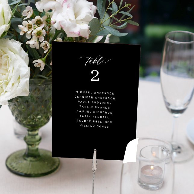 Modern elegant wedding table seating chart card (Creator Uploaded)