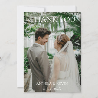 Modern Elegant Wedding Thank You Card