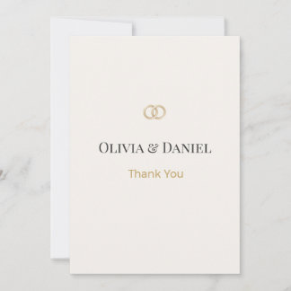 Modern Elegant Wedding Thank You Card Template