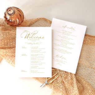 Modern Elegant Wedding Weekend Itinerary Schedule