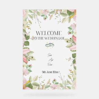 Modern Elegant Wedding  Welcome  Acrylic Sign