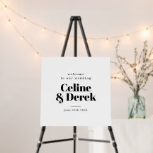 Modern Elegant Wedding Welcome Sign