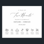 Modern Elegant Wedding Welcome Sign with Timeline<br><div class="desc">Introducing the Modern Elegant Wedding Welcome Sign with Timeline, an essential piece that combines utility with elegance for your special day. This sign serves not only as a warm welcome but also as a guide through the day's events, from the ceremony to the final farewell. Crafted with a sleek, simple...</div>