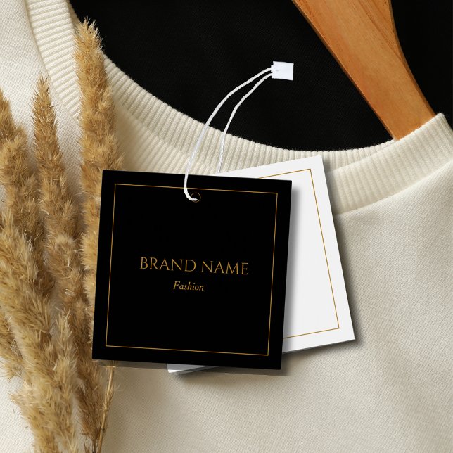 Modern Elegant White and Black Gold  Price Tag (Creator Uploaded)