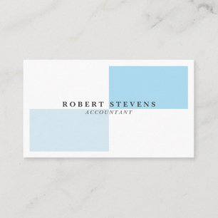 Modern Elegant White and Tiled Blue Geometric Business Card