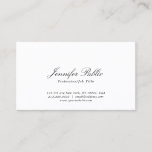 Modern Elegant White Clean Professional Template Business Card