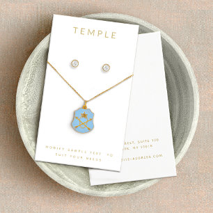 Modern Elegant White Earring Necklace Display 