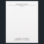 Modern Elegant White Minimalist Template Trendy Letterhead<br><div class="desc">Modern Elegant White Minimalist Template Trendy Letterhead.</div>