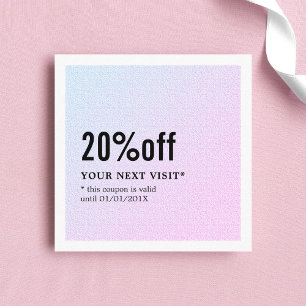 Modern Elegant White Pastel Beauty Coupon