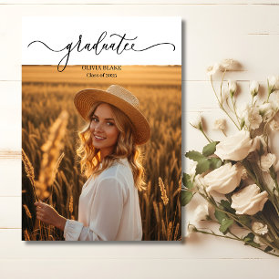 Modern Elegant With 2 Photo Graduation Invitation