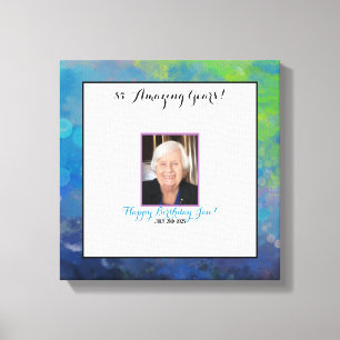 Modern elegant with your photo guest book canvas