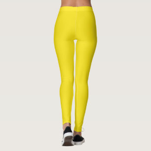 Modern Elegant Women Blazing Yellow Fun Athleisure Leggings