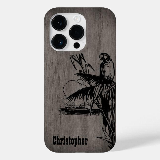 Modern elegant wood personalized - wooden Case-Mate iPhone case (Back)