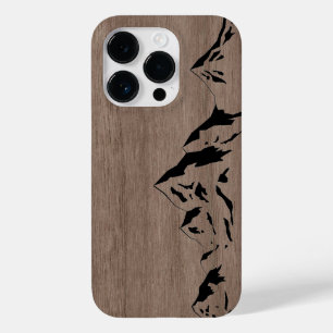 Modern elegant wood personalized - wooden Case-Mate iPhone 14 pro case