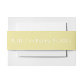 Modern Elegant Yellow Invitation Belly Band
