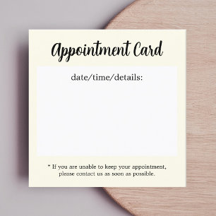 Modern Elegant Yellow White Hair Salon Appointment Card